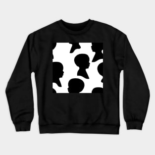 Little Boy Silhouette - Black on White Background Crewneck Sweatshirt